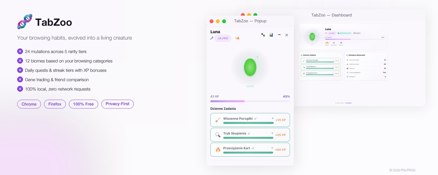 TabZoo - Evolve Your Browsing Creature