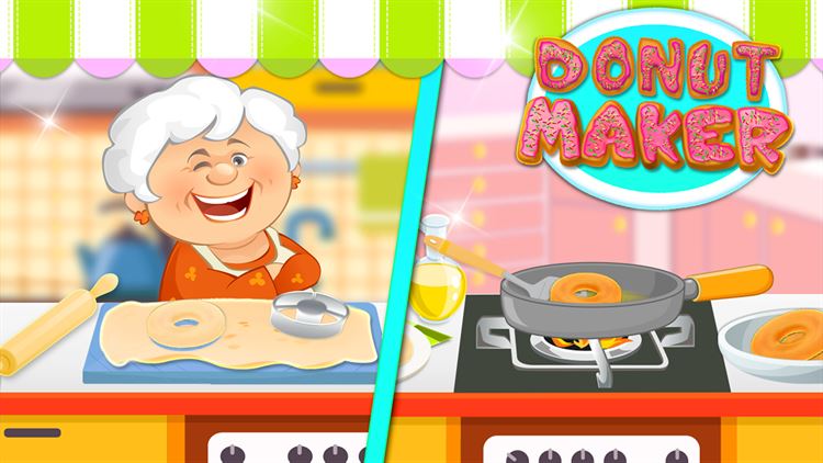 【图】Donut Maker – Crazy Chef Cooking Game for Kids(截图3)