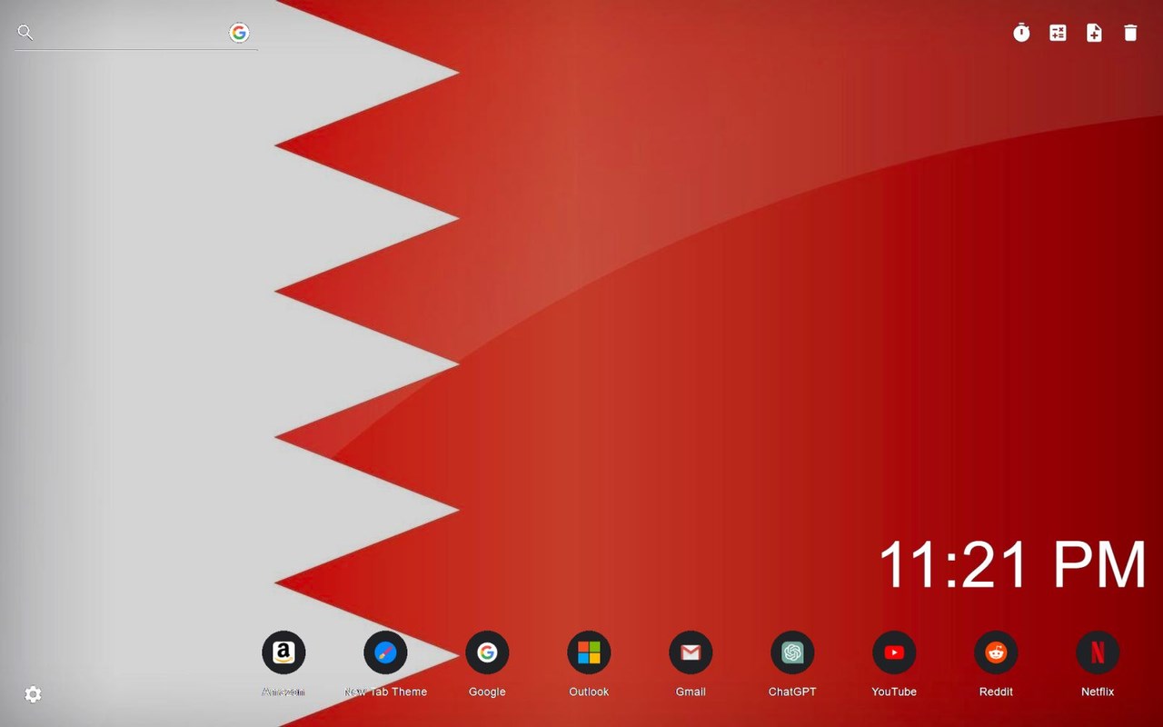Bahrain Flag Wallpaper New Tab