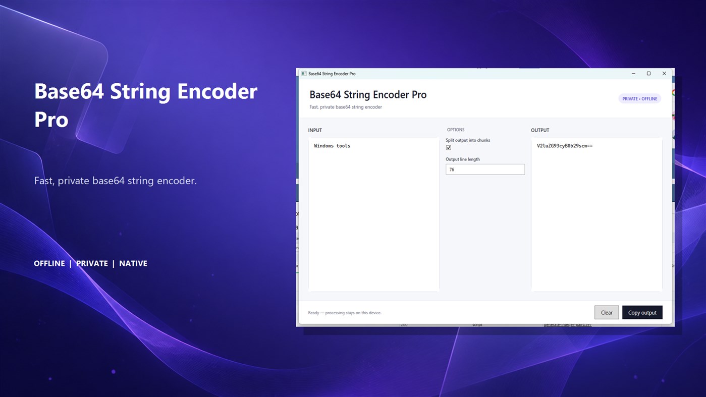 #1. Base64 String Encoder Pro (Windows) Von: Luzala Studio
