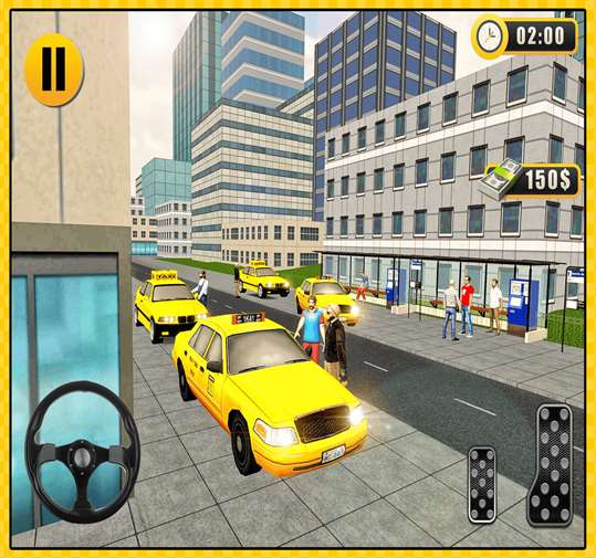 Taxi Drive 3D City Rush Duty screenshot 5