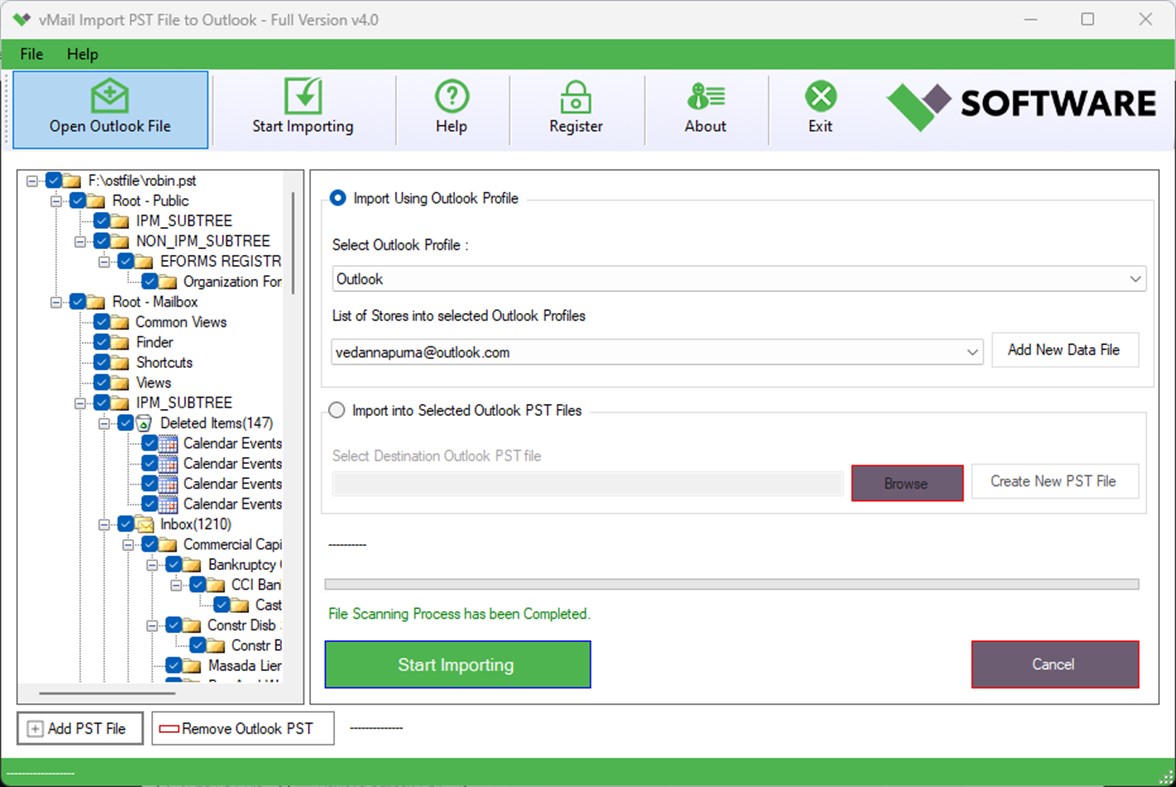 #3. PST File Importer (Windows) 由: VSOFTWARE