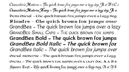 Calligraphic Fonts screenshot 4