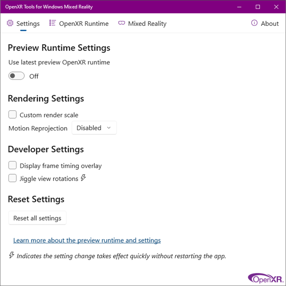 OpenXR Tools for Windows Mixed Reality_2