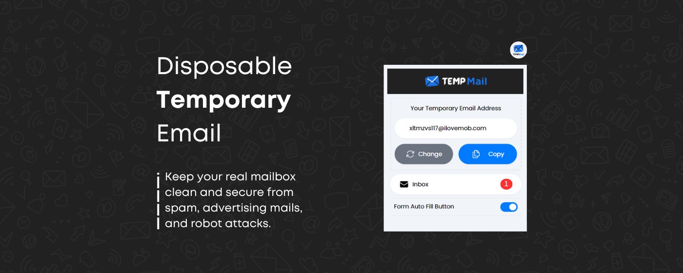 Temp Mail PW - Disposable Temporary Email marquee promo image