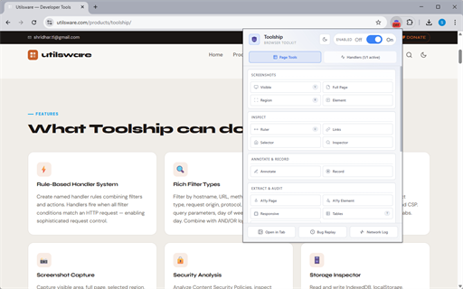 Toolship: Browser Toolkit for DEV & QA Stats, Downloads & Safety Check ...