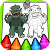 Monster godzilla coloring book