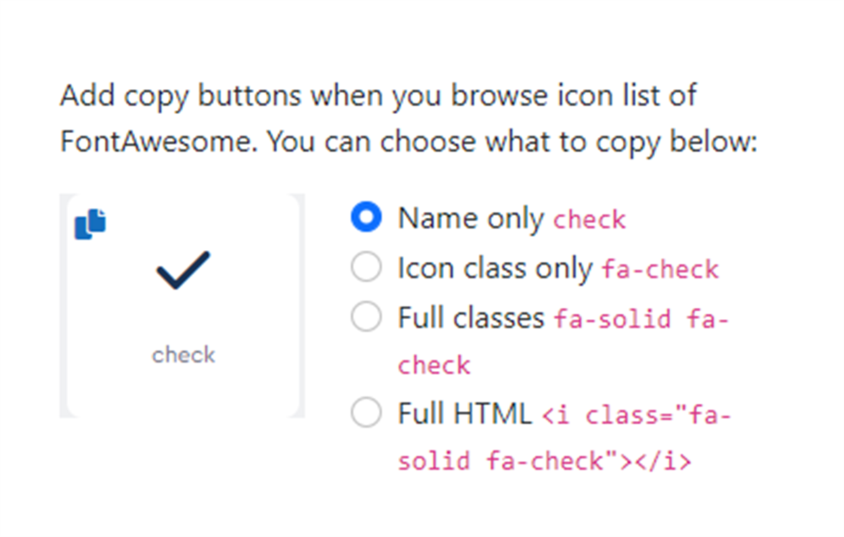 Copy for FontAwesome