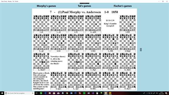 Chess Trinity - Morphy - Tal - Fischer screenshot 5