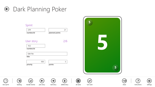 Dark Planning Poker screenshot 2