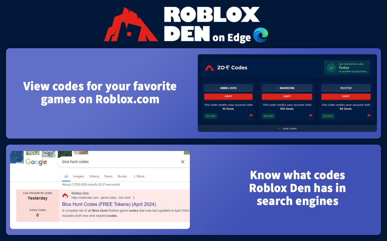Roblox Den - Roblox Game Codes