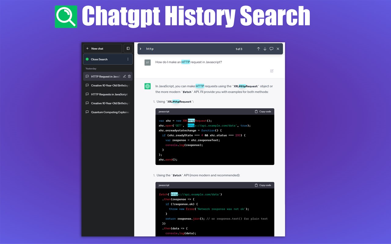 Chatgpt Conversations History Search