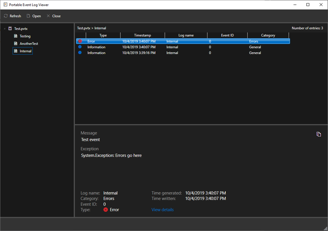 #4. Portable Event Log Viewer (Windows) 由: Chris Forte