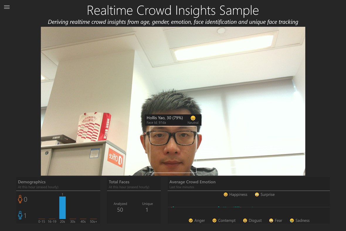 #2. Cognitive Services Demos (Windows) 由: Hollis Yao（尧敏华）