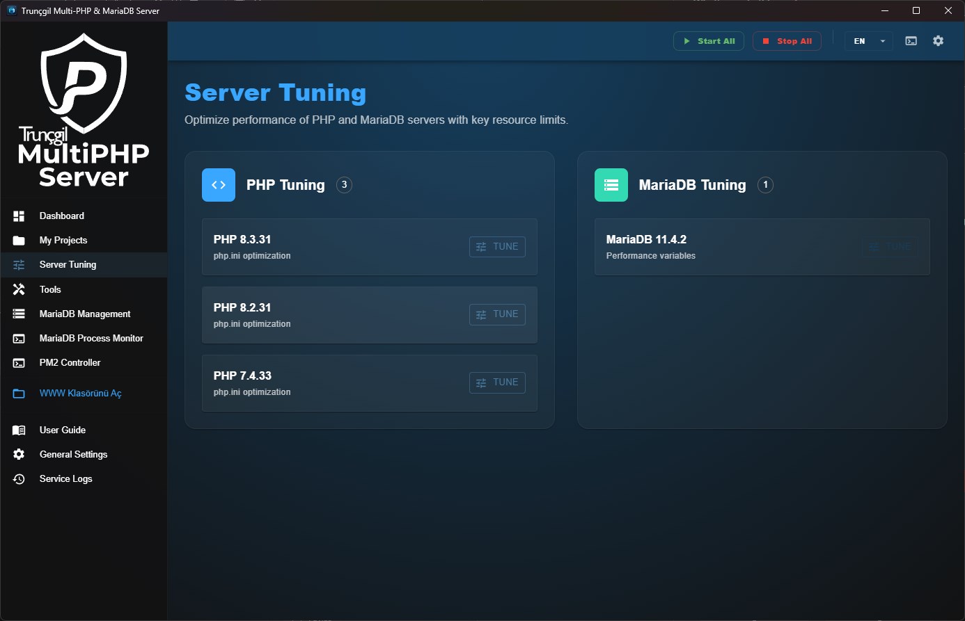 MultiPHP screenshot