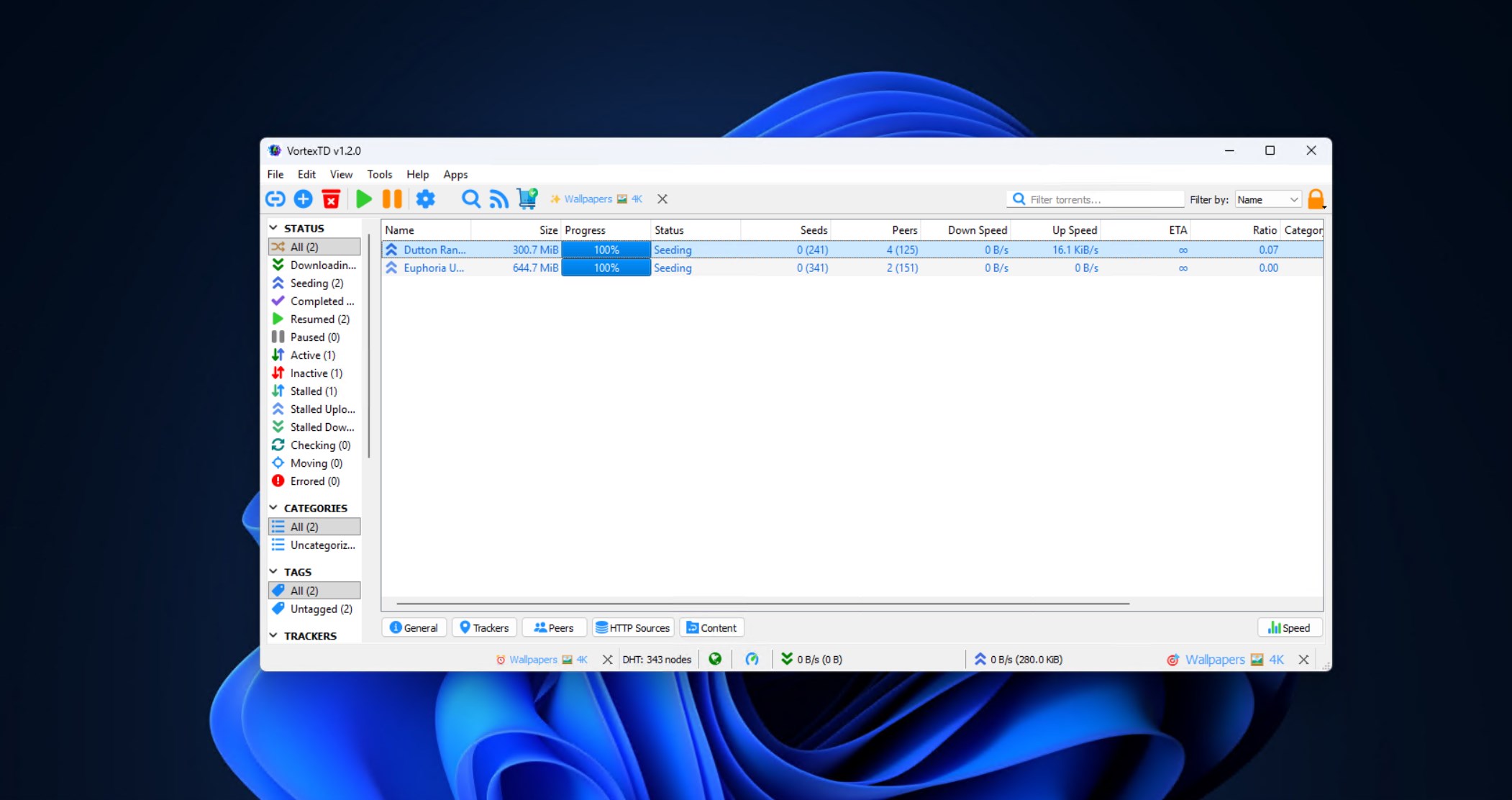 Vortex Torrent Downloader screenshot