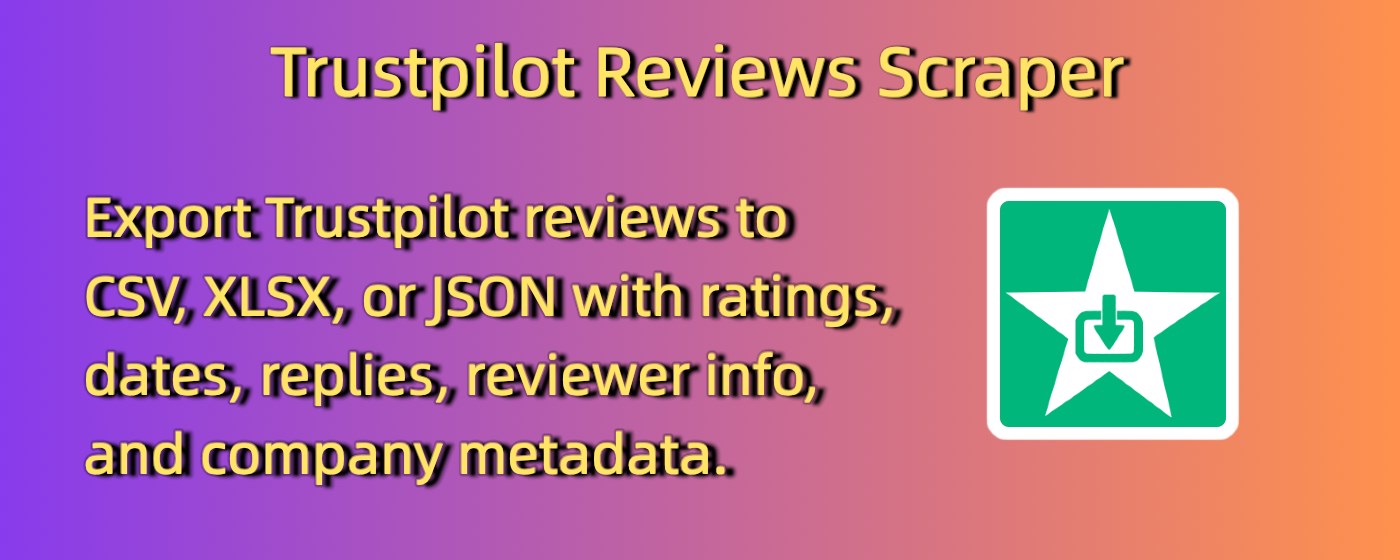 Trustpilot Reviews Scraper & Exporter