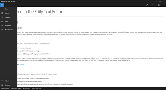 Edify Text Editor screenshot 1