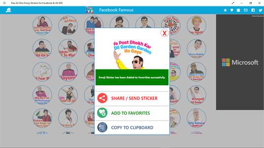 Desi & Filmi Emoji Stickers for Facebook & All SNS screenshot 4