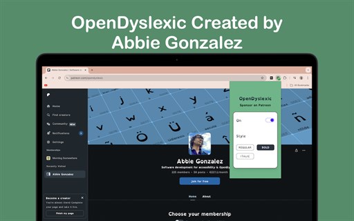 OpenDyslexic for Edge: Dyslexia-Friendly Font Extension