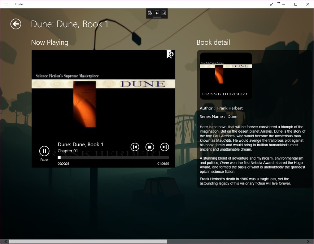 #3. Dune (Windows) De: Audio LLC