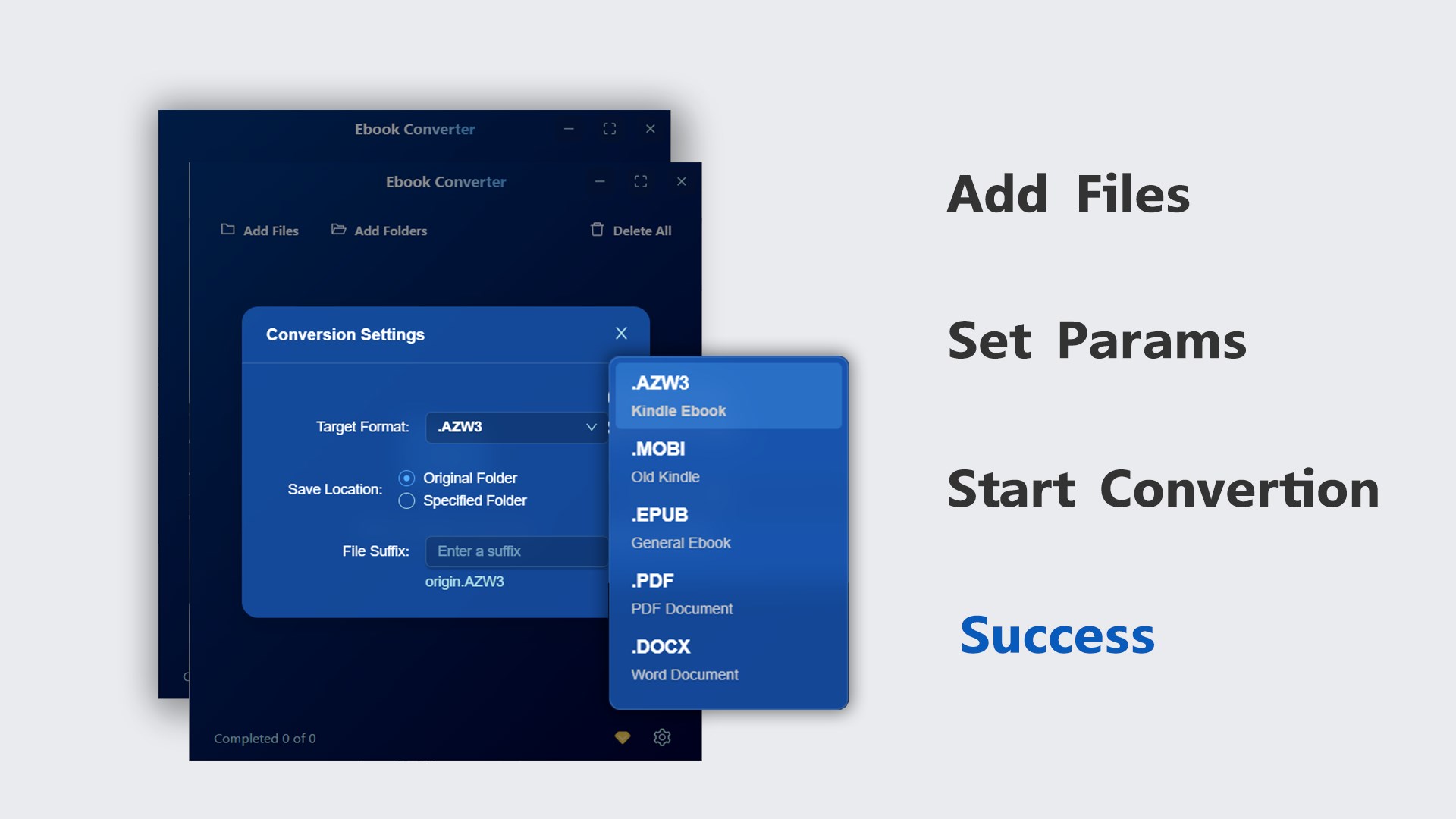 epub to pdf - pdf to epub screenshot