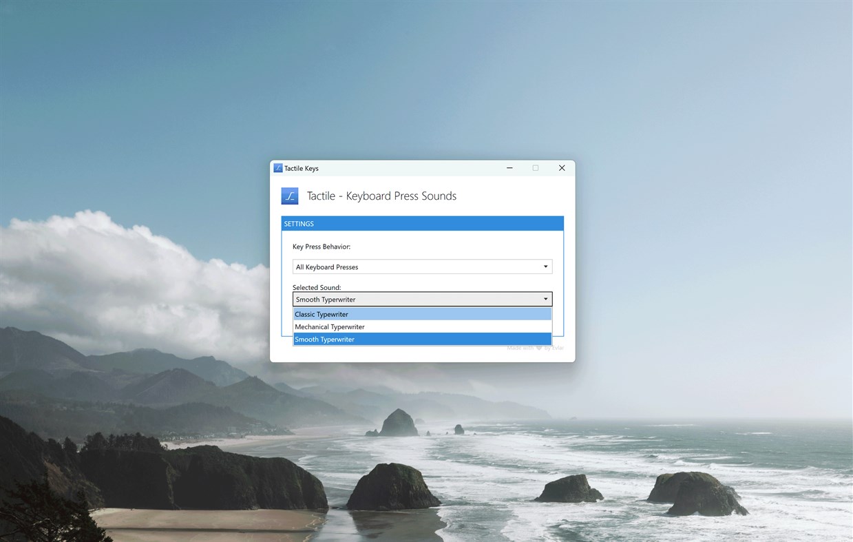 #2. Keyboard Press Sound Effects (Windows) 由: EvlarSoft LLC