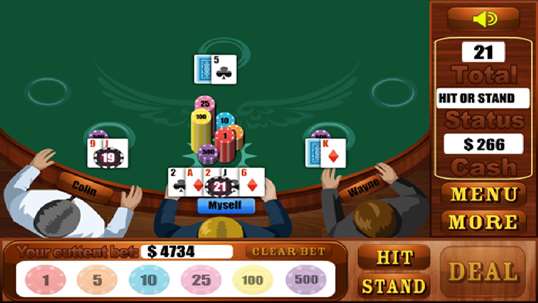 Blackjack Card Battle screenshot 1