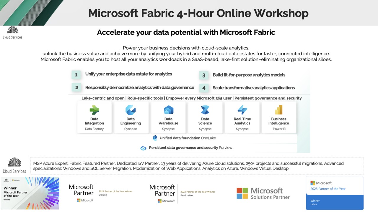 Snapshot 1 of Microsoft Fabric: 4-Hour Online Workshop