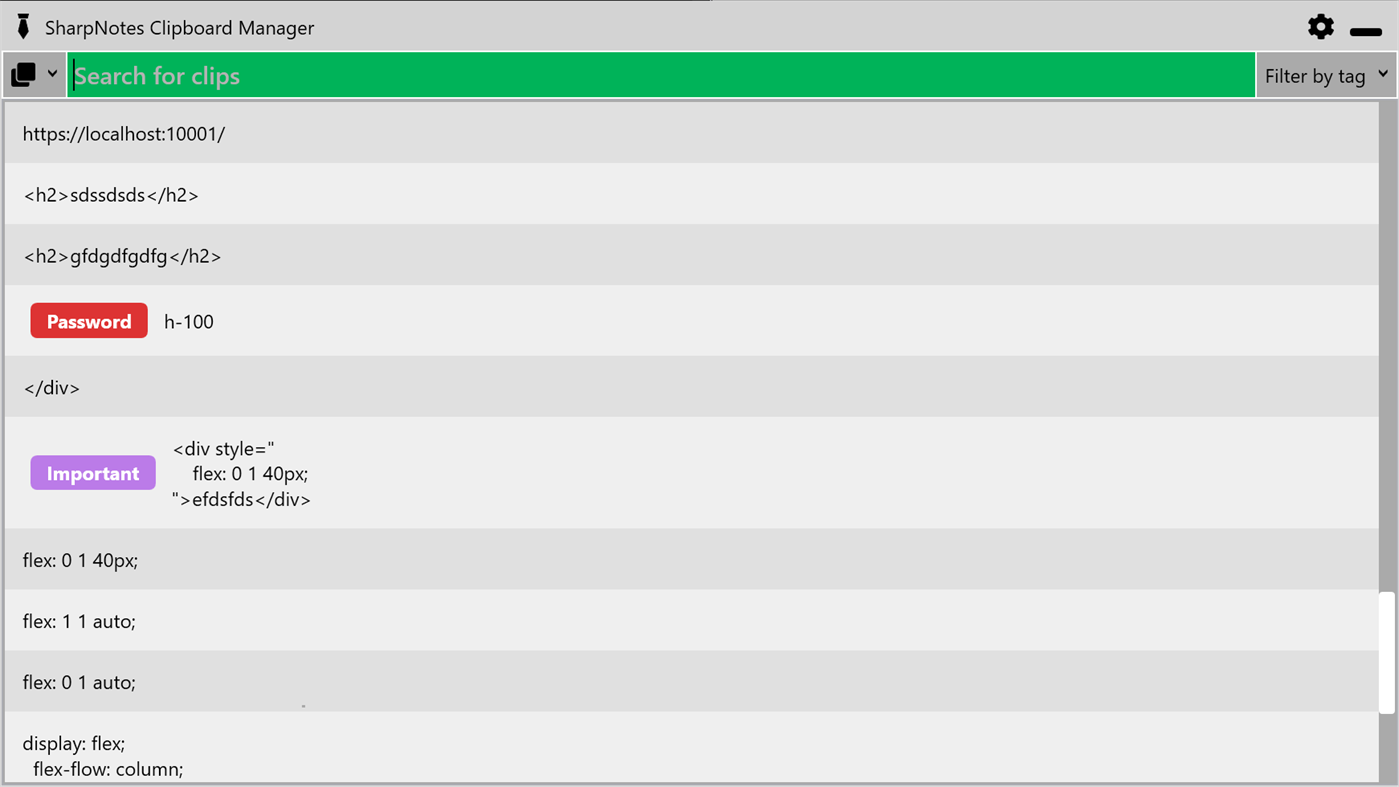 #2. SharpNotes Clipboard Manager (Windows) Podle: Luigi Borile