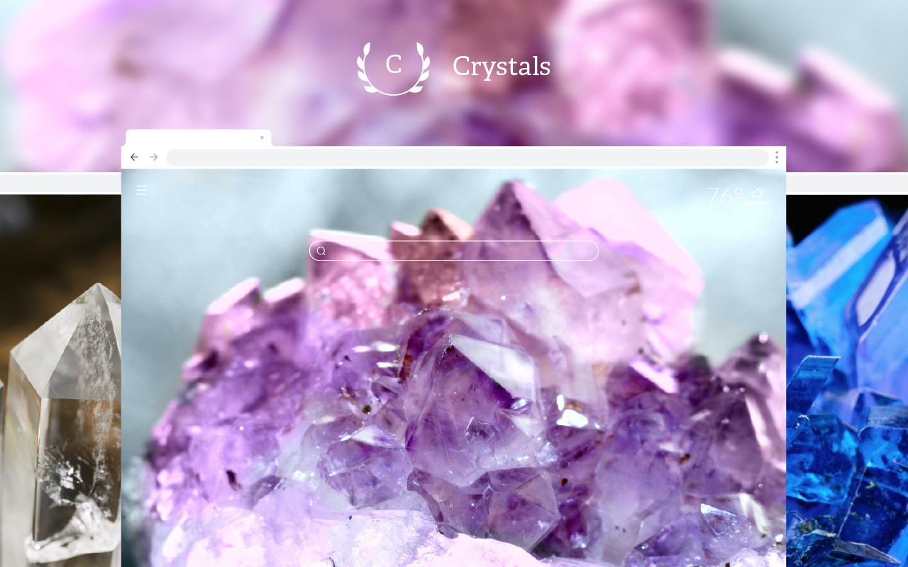 Crystals HD Wallpaper New Tab Theme