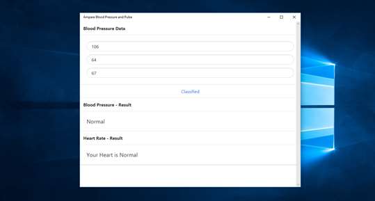 Ampare Blood Pressure and Pulse Classifier screenshot 2
