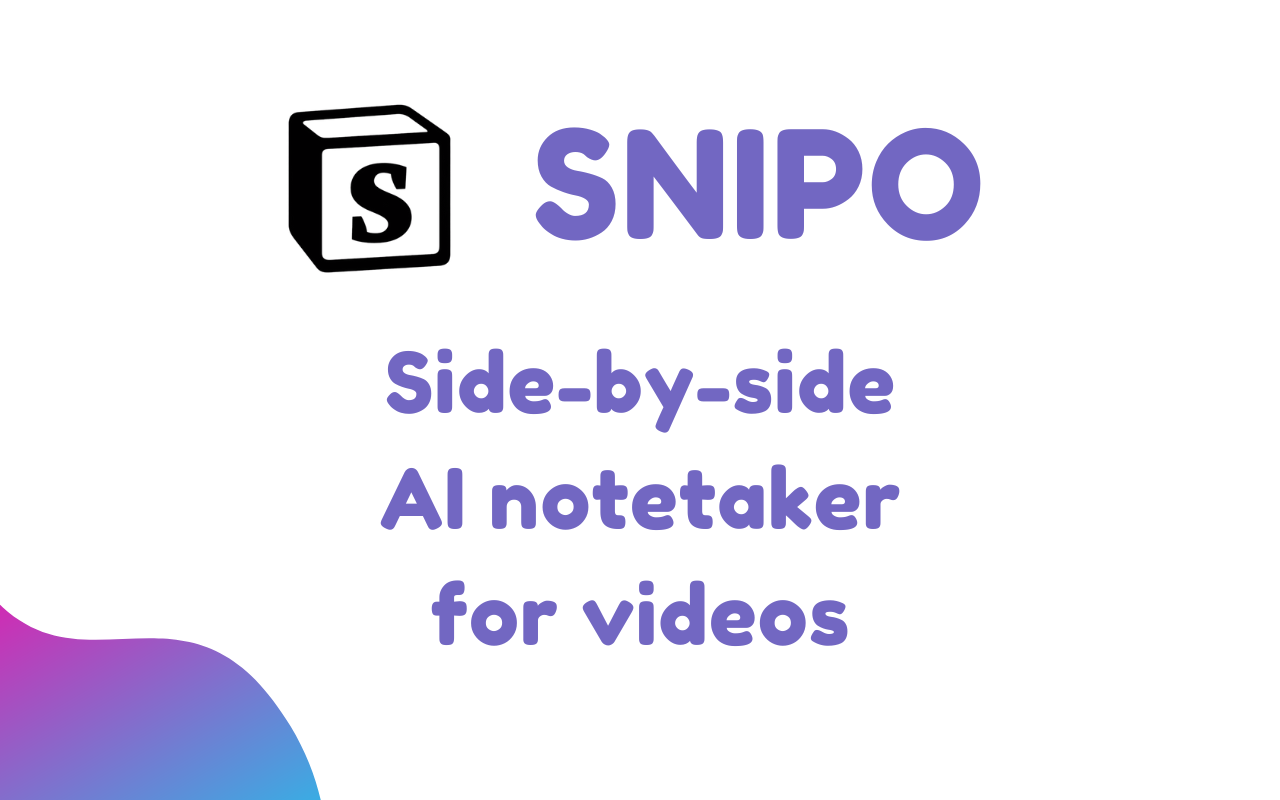 Video Notes to Notion & AI Flashcard by Snipo