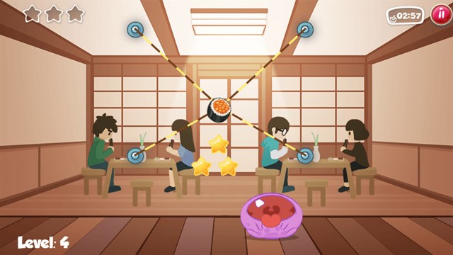 Nom Nom Yum Cut Rope Feed Sushi screenshot 1