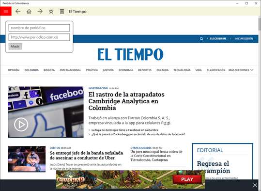 Colombian Newspapers screenshot 2