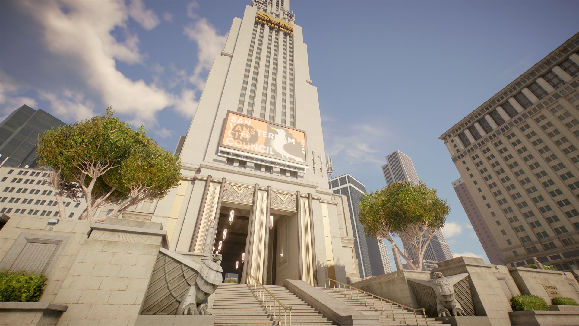 遊戲的標誌性美術圖，展示了滑板與城市元素