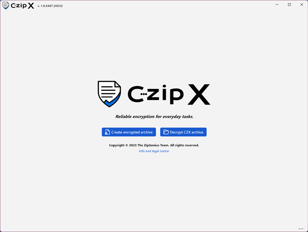 #1. CZIP X (Windows) 由: The ZipGenius Team
