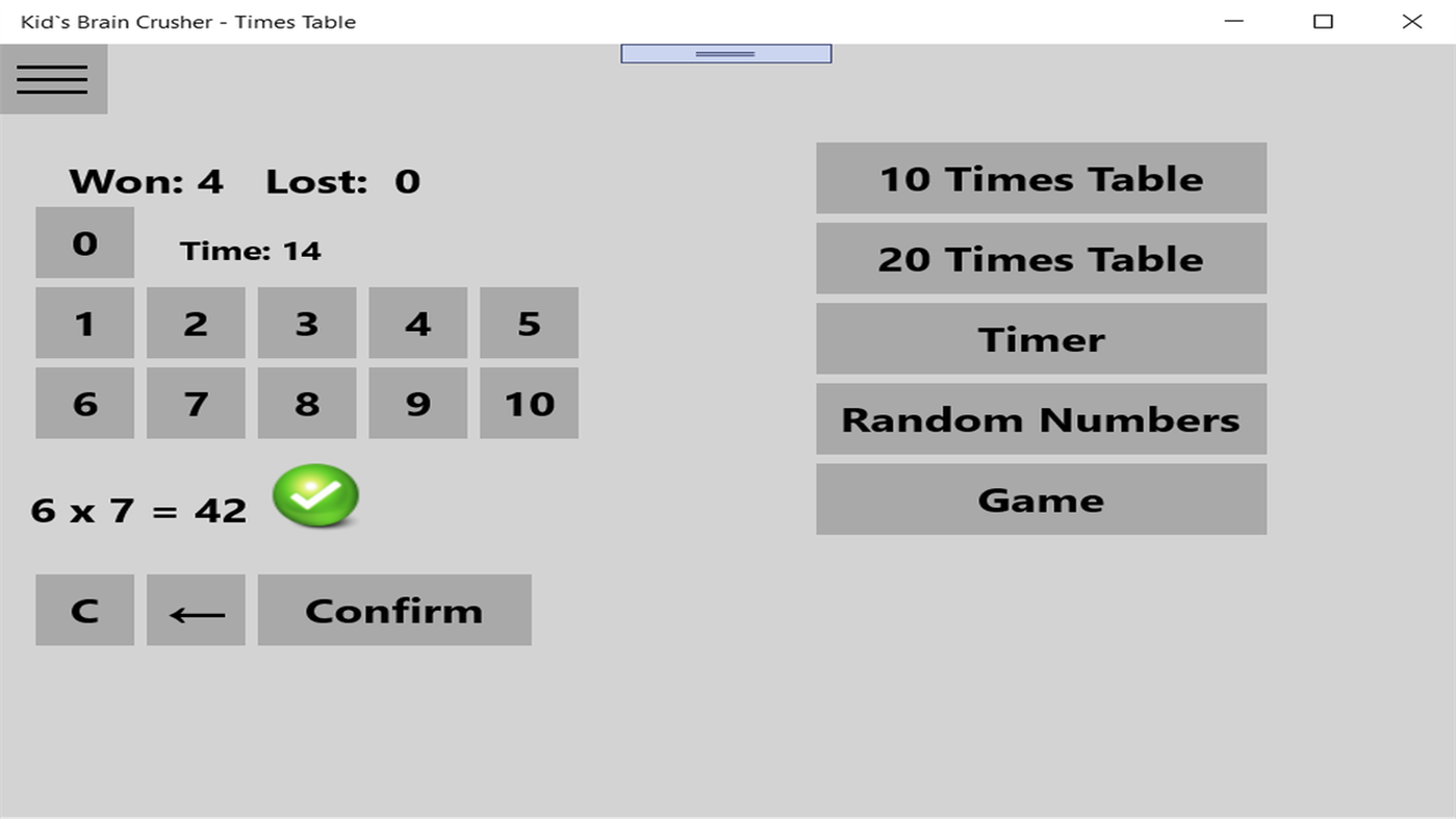 #1. Kid`s Brain Crusher - Times Table (Windows) De: Nicerdyne Systems