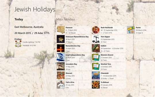 Jewish Holiday Calendar screenshot 3