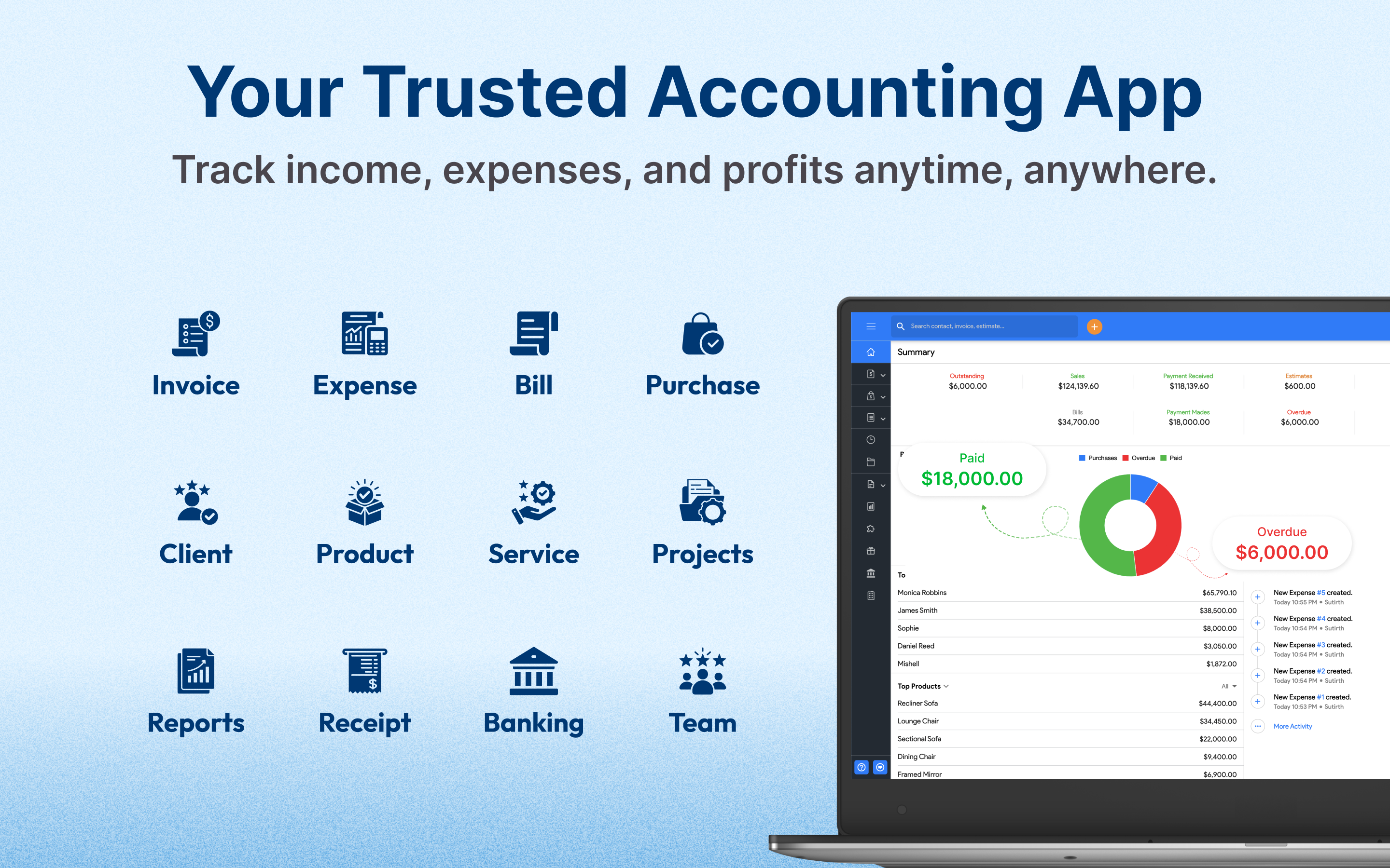 Accounting & Billing Software By Moon Books screenshot
