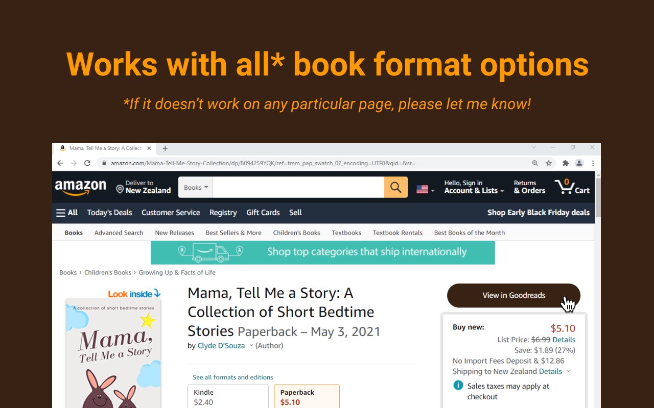 Amazon to Goodreads Navigator