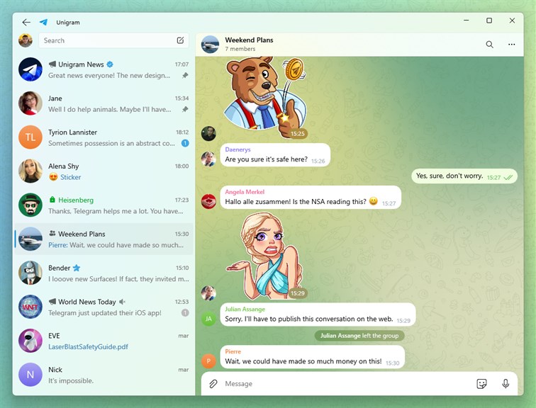 Unigram&mdash;Telegram for Windows_1