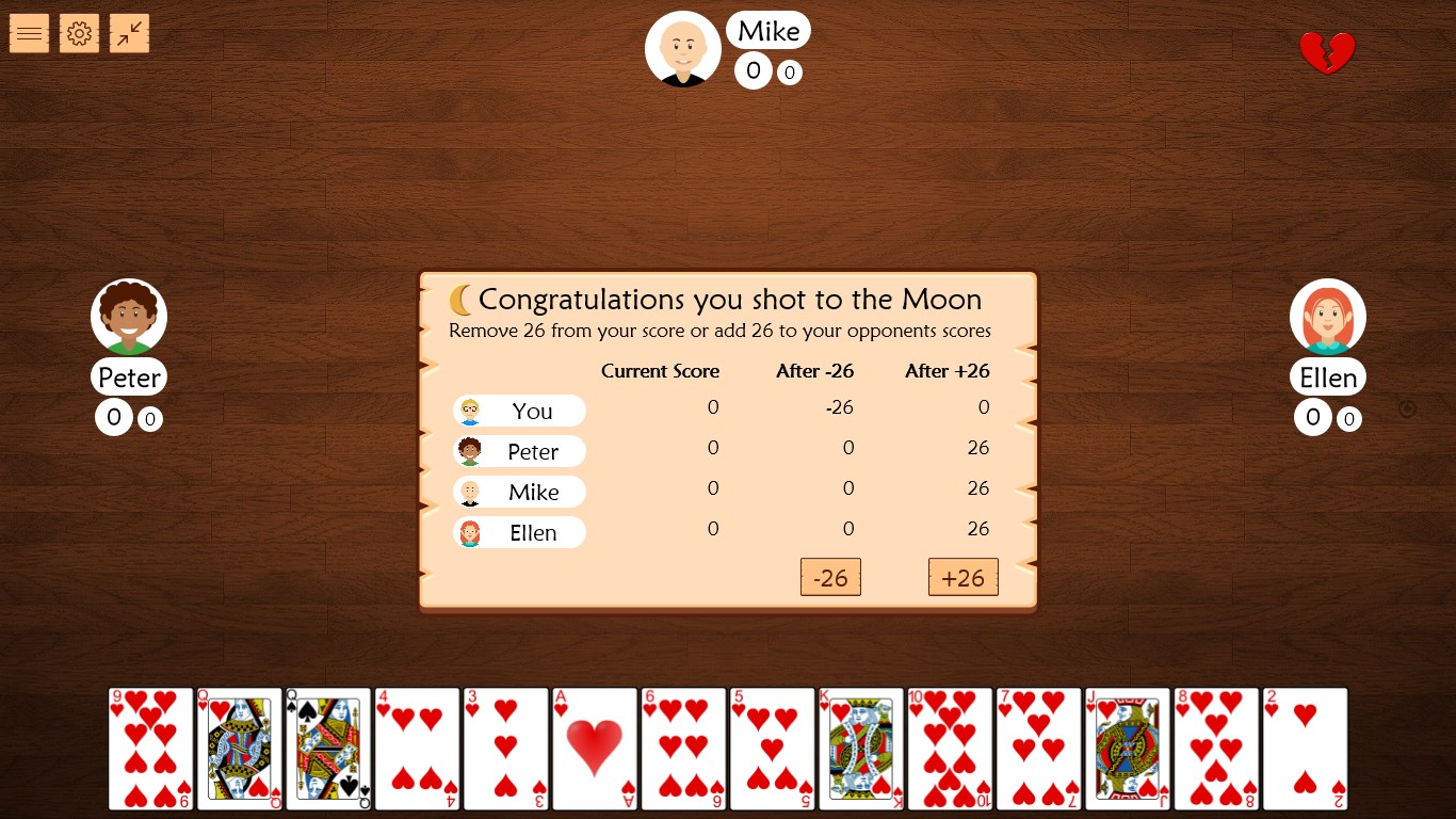 Hearts Pro screenshot