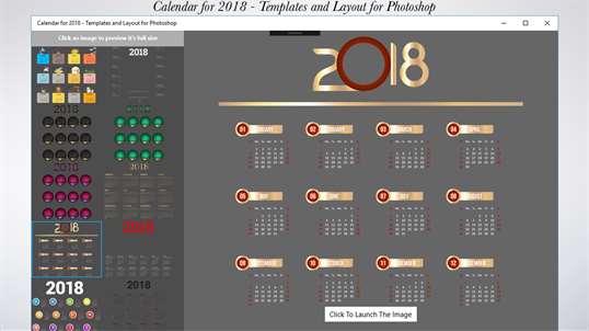 Calendar for 2018 - Templates and Layout for Photoshop screenshot 6