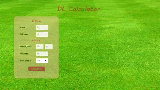 Duckworth Lewis Calculator screenshot 1