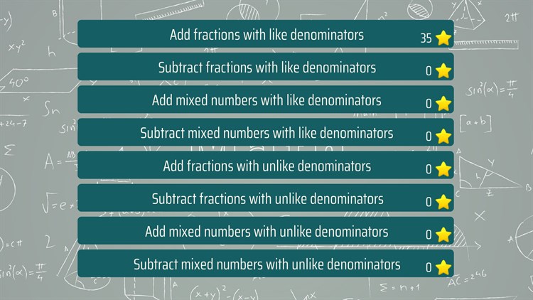 Add and subtract fractions - 5th grade math skills - PC - (Windows)