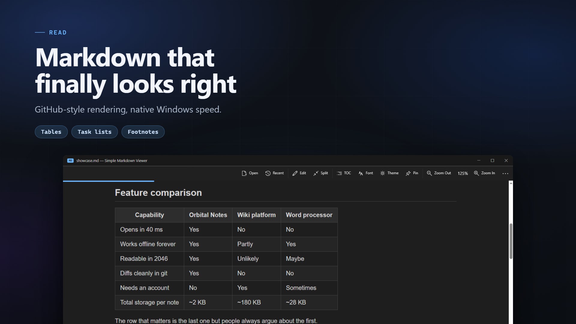 Simple Markdown Viewer screenshot 1