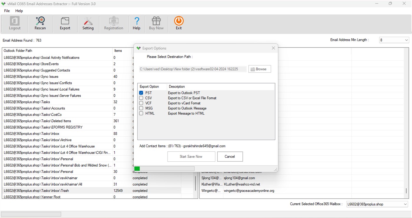 #6. O365 Email Address Extractor (Windows) 由: VARTIKA SOFTWARE PRIVATE LIMITED