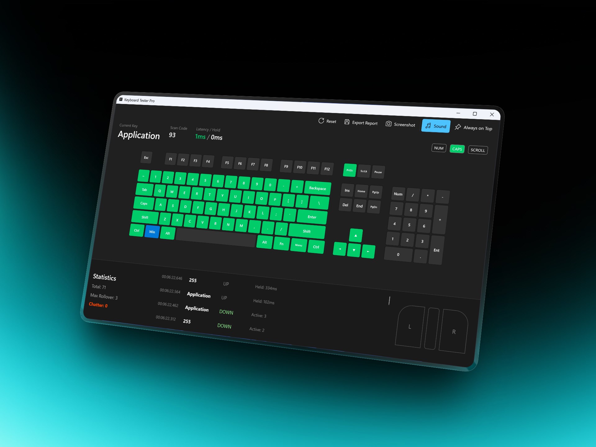 Keyboard Tester Pro screenshot