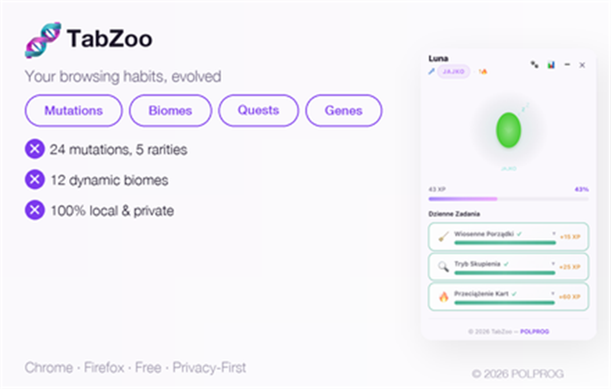 TabZoo - Evolve Your Browsing Creature